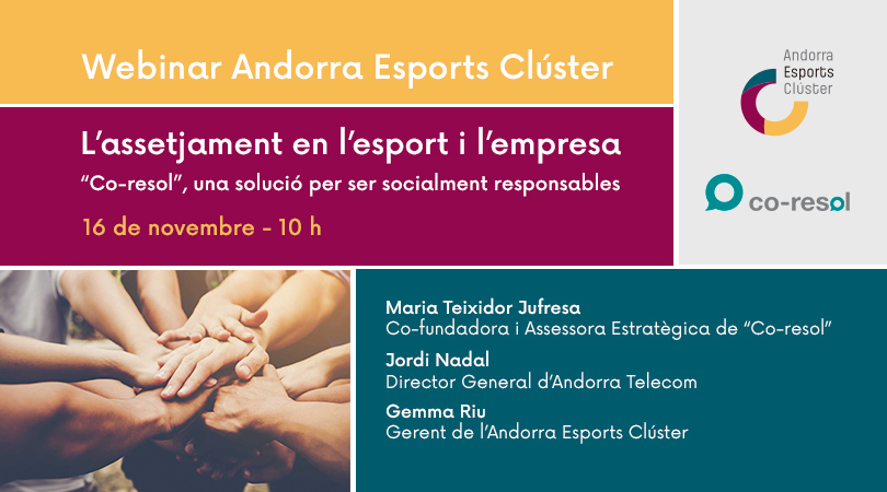 Webinar Andorra Esports Clúster - L’assetjament en l’esport i l’empresa. "Co-resol", una solució per ser socialment responsables