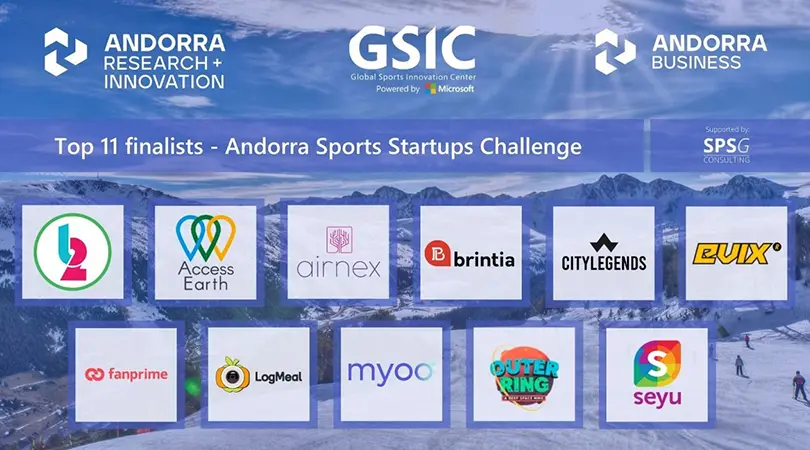 els 11 finalistes de l’Andorra Sports Startups Challenge