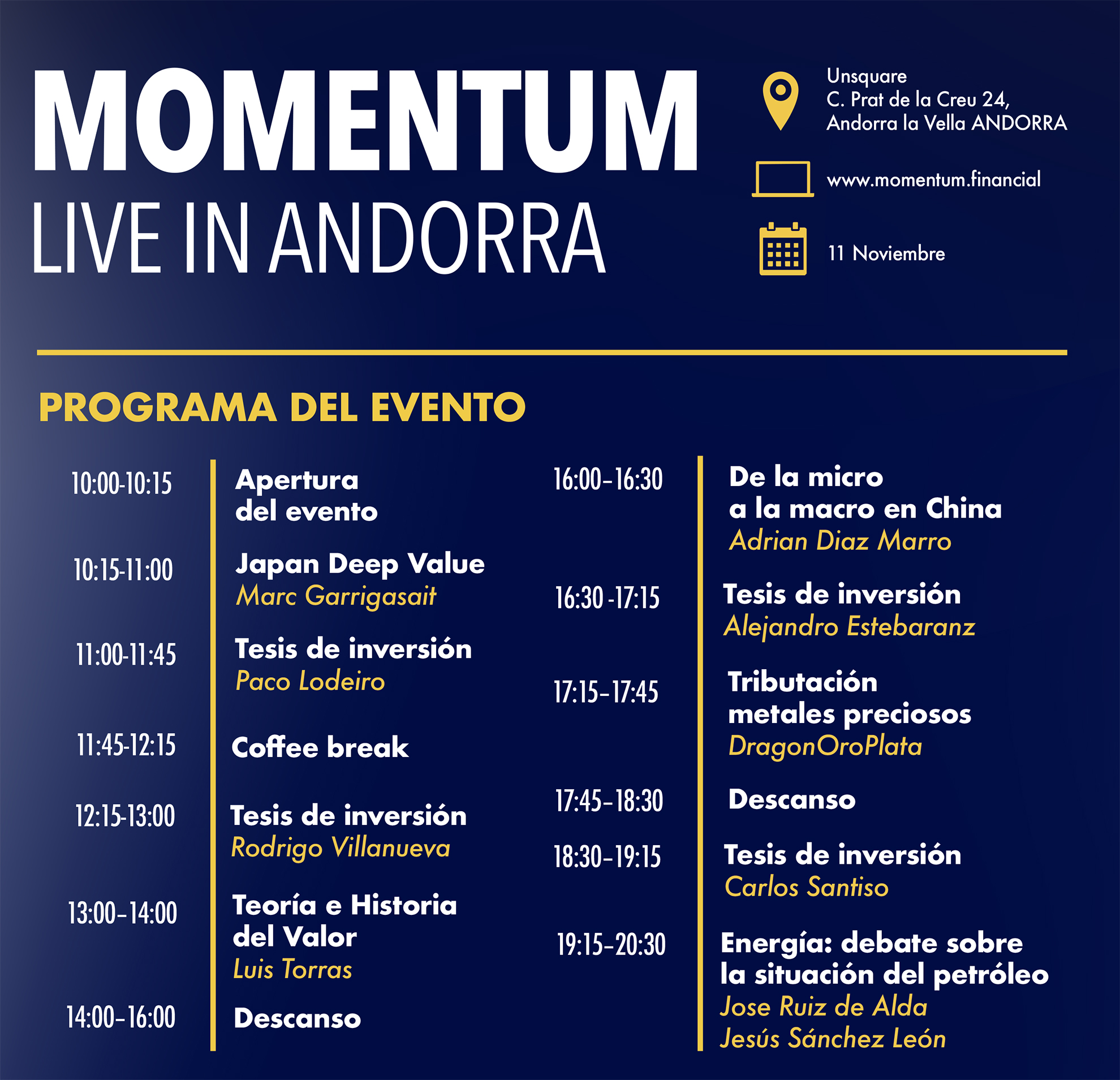 Programa Momentum Finacial Andorra